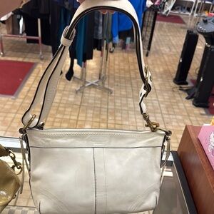 Coach Cream Modern Leather Shoulder Bag
